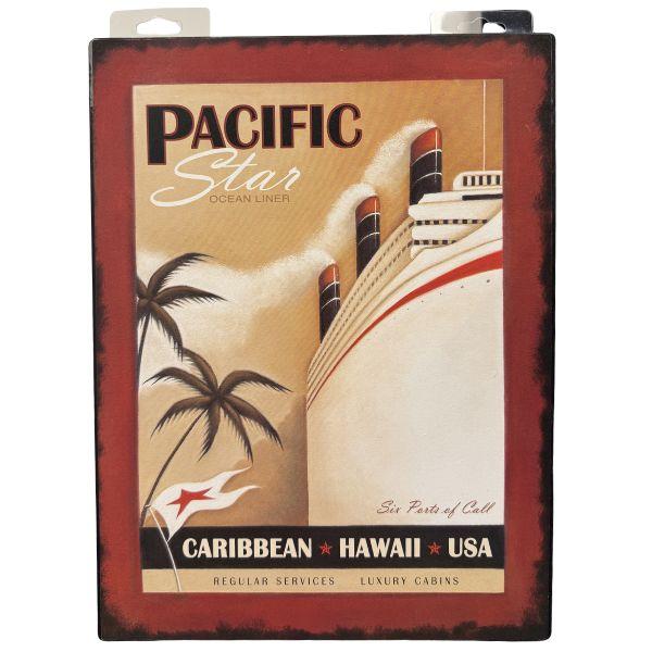Metal Tin Wall Art - #11506243 - Pacific Star - 13"x10" - Metal Signs - 10 For $35.00 image