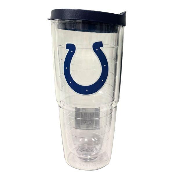 Indianapolis Colts Tumblers - #3035 - 24OZ Tritan Tumbler With Snap Top Lid - 6 For $30.00 image