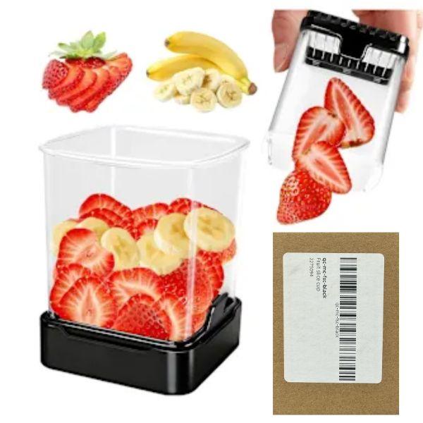 The Slicer - #2275094,BLACK - 4" Acrylic Food/Friut Slicer - Stainless Blades - Brown Box Packaging - 12 For $30.00 image