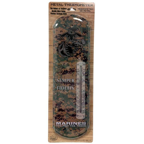 Marines Semper Fi - #46032 - 17" Metal Indoor/Outdoor Thermometer - 6 For $30.00 image