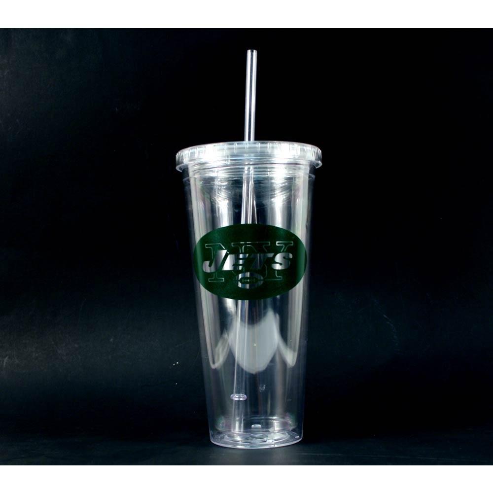New York Jets - 24OZ Sip N Go Straw Tumblers - Double Walled image