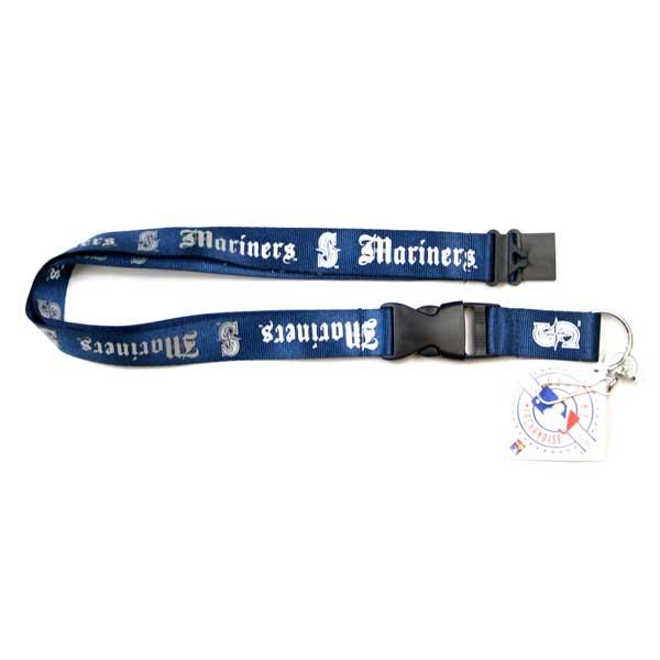 Seattle Mariners Lanyards - Blue Old English Style