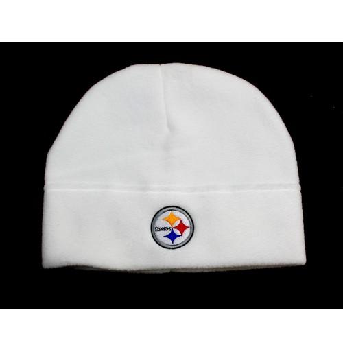 Pittsburgh Steelers Beanies - White Classic Fleece Style