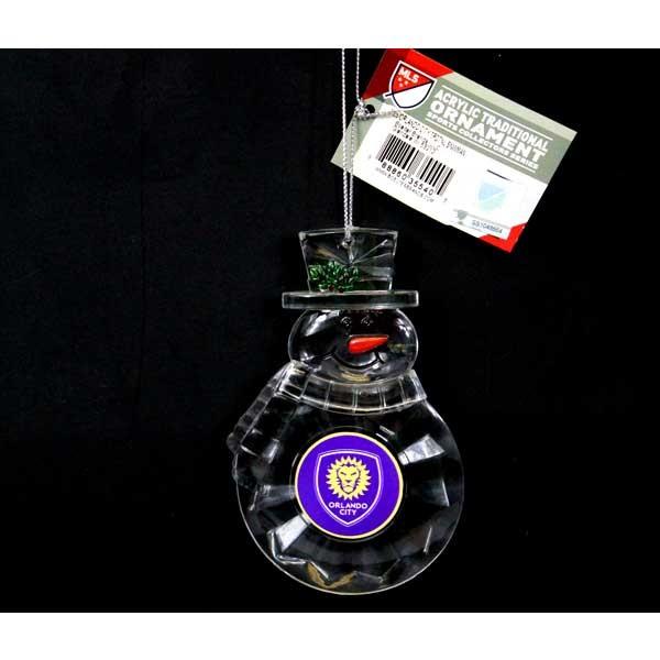 Orlando City Football Club Ornaments - Acrylic Snowman