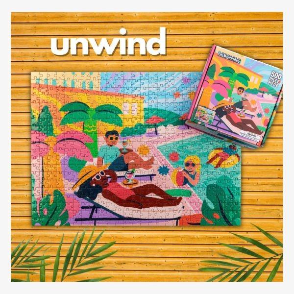 Unwind Puzzles - 500 Piece Palm Springs Style image