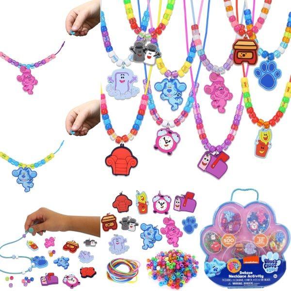 Blues Clues Activity Kits - DELUXE Style - 10Charms, 10Necklaces and 500 Beads image