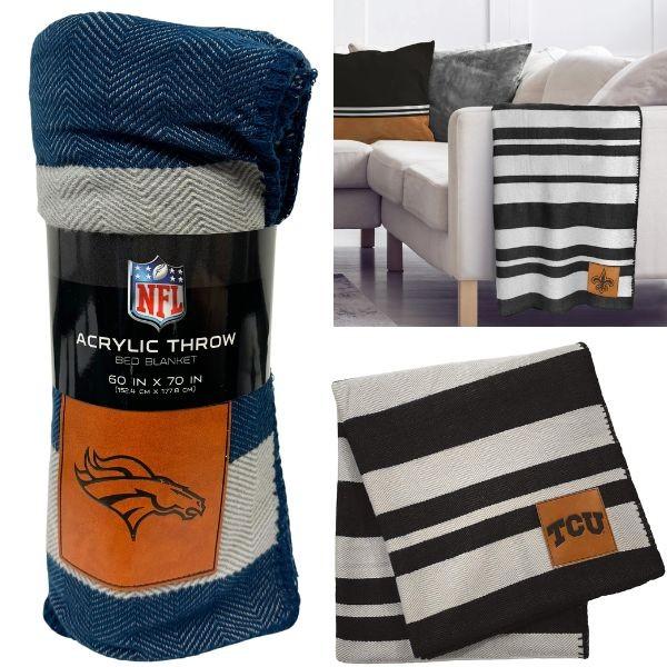 Denver Broncos Blankets - 60"x70" Acrylic Stripe Throw image