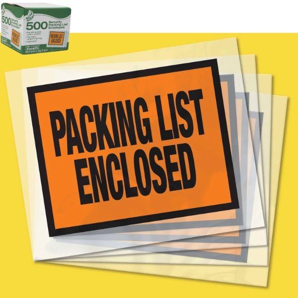 Duck Brand - 500 Count Packing List Enclosed - Adhesive Peel Back Labels - 4"x5"