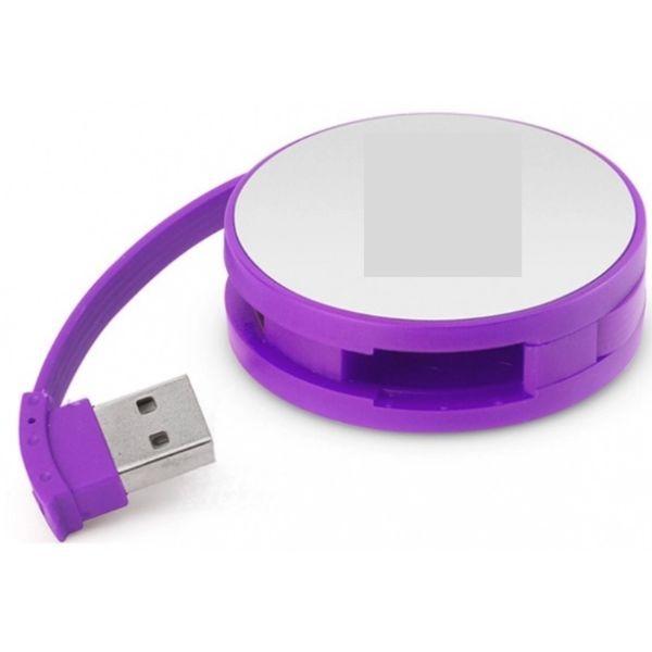 Round 4Port USB HUB Charging Station - Colors May Vary - Turns One USB Port Into Four image