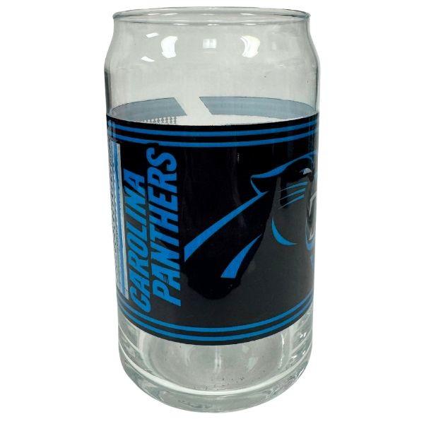 Carolina Panthers Drinkware - 16OZ Full Bleed Team Logo Glass Tumbler - The Beer Can image