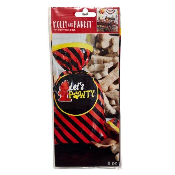 Molly & Bandit Designs - Pet Party 6PC Set Treat Bags - 9"x4" Bags - 24 Sets $19.20 image