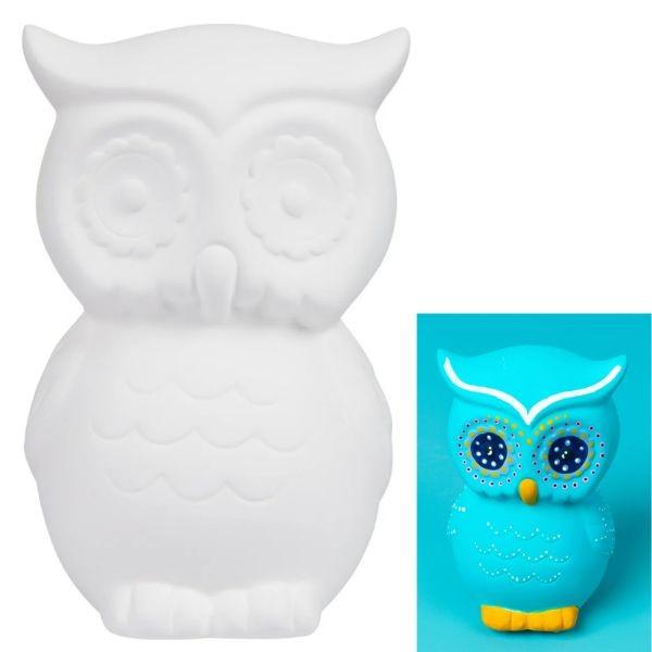 The Paintable Owl - 6" Plaster - Ready To Paint - Create Your Own Masterpiece image