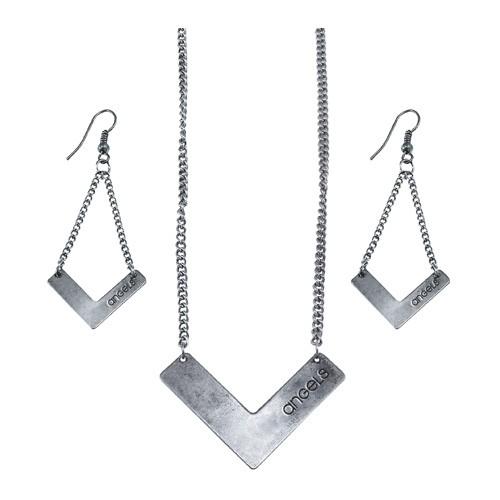 Los Angeles Angels Chevron Set - Earring And Necklace Set image
