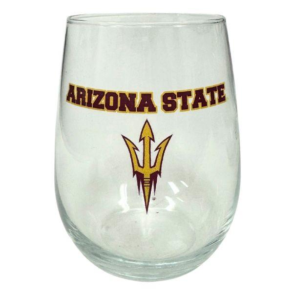Arizona State Sun Devils - 17OZ Retro Team Spirit Wine Glasses image