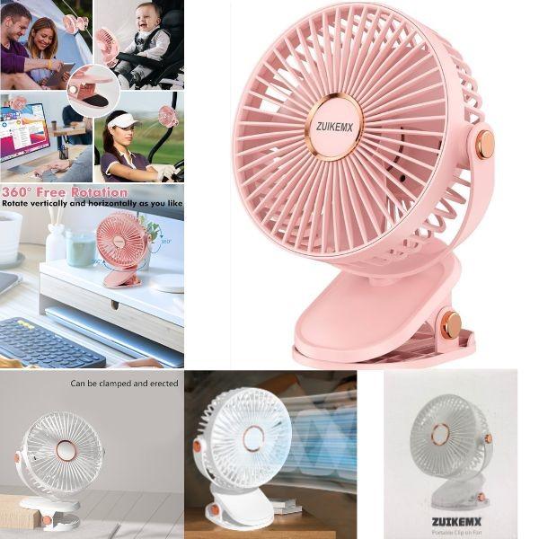 Zuikemx Home - The Portable 6" Clip-Fan - Clip Or Table Top - USB Charging image