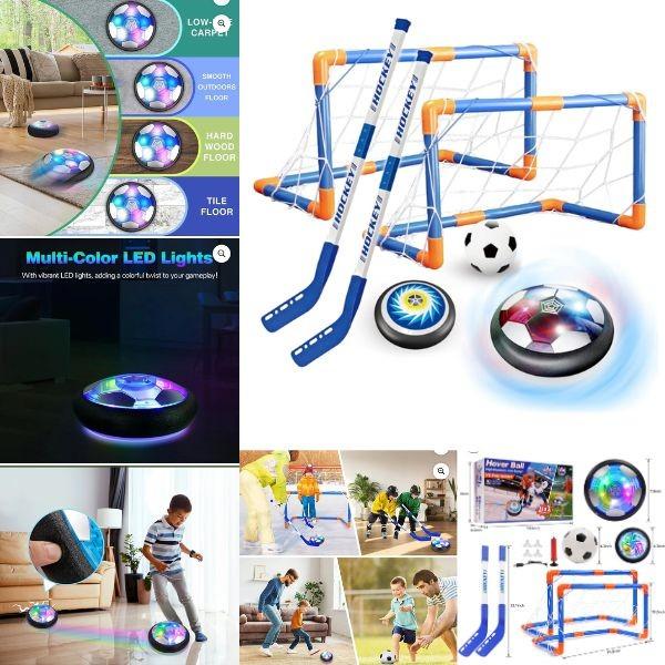 The Hover Ball Set - IDOCK Toys - Hover Ball, Ball, Pump, Hockey Sticks & More Included image