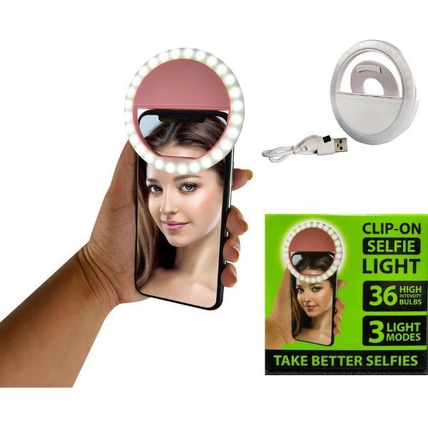 The Selfie Light - Clip-On 36Bulb 3Mode Selfie Ring - DriveNGear image