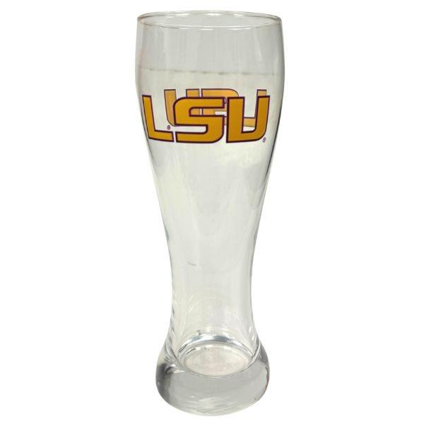LSU Tigers Barware - 23OZ Clear Glass Team Logo Pilsners - Dishwasher Safe image