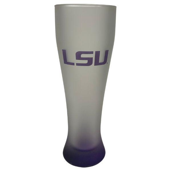 LSU Tigers Barware - 23OZ Frosted Glass Team Logo Pilsners - Dishwasher Safe image