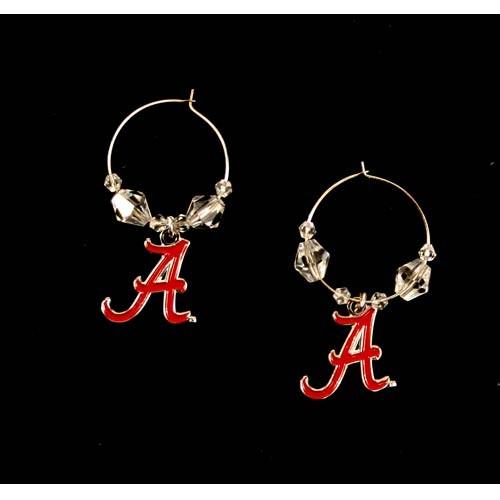 Alabama Earrings - Clear Bead HOOP Style image