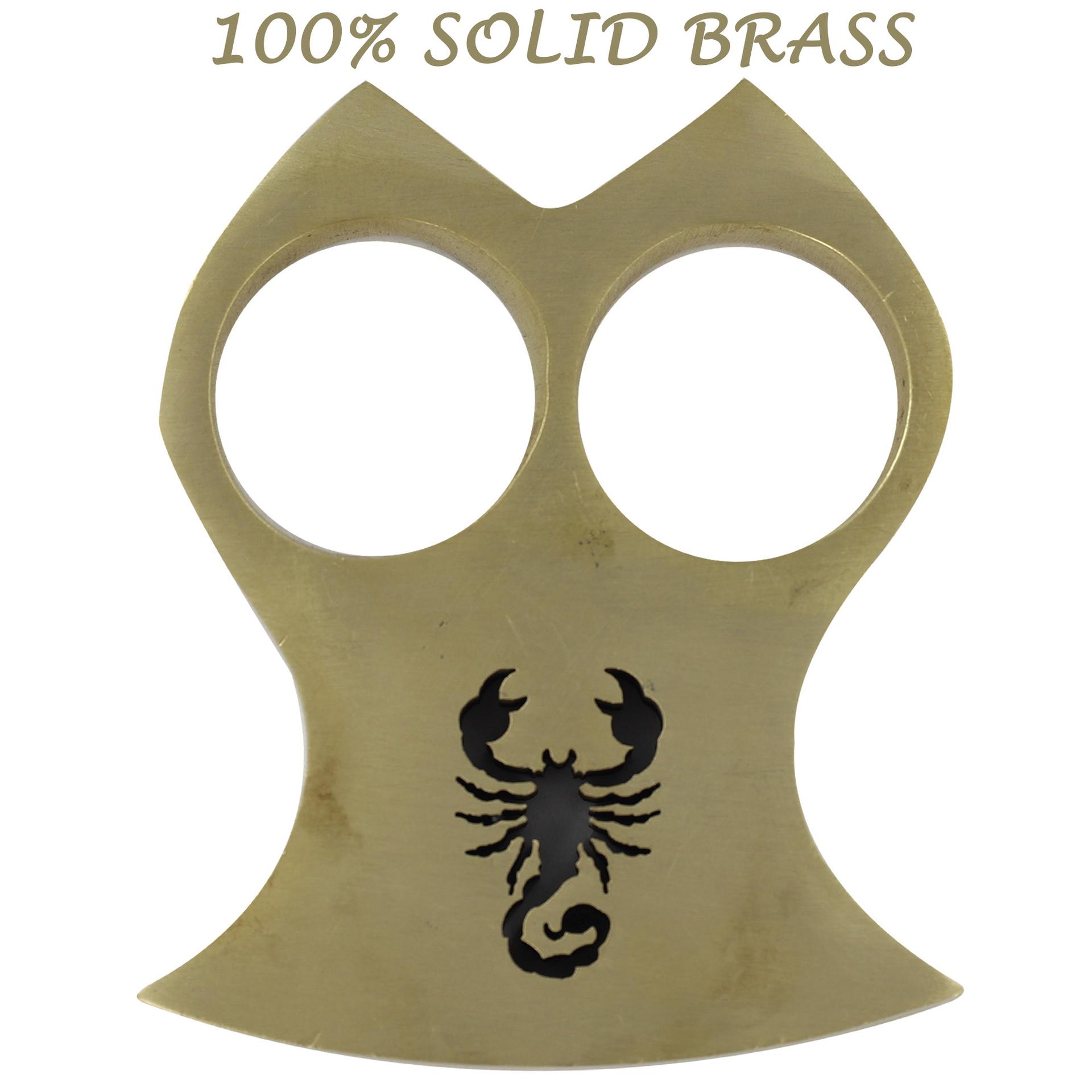 Scorching Mirage Two Finger 100% Pure Brass Knuckle Paper Weight Accessory image
