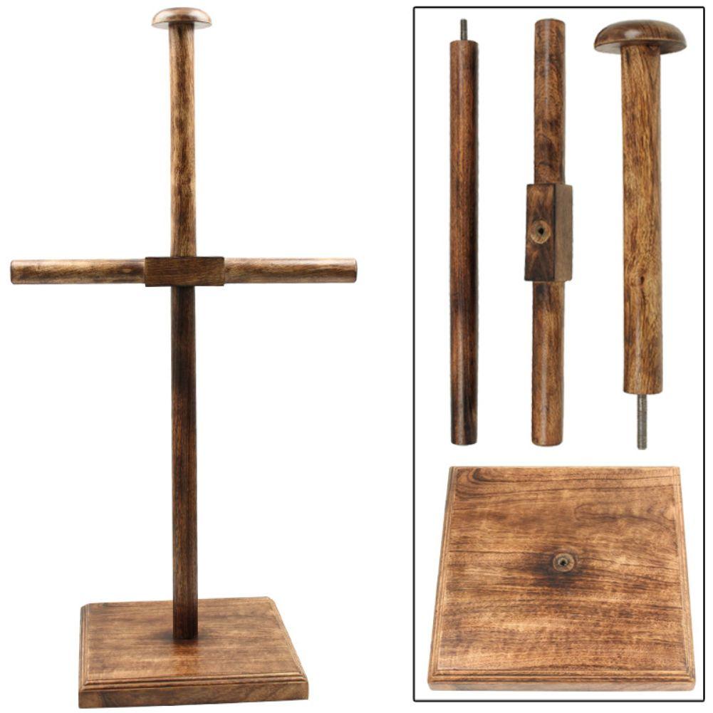 Wooden Armor Display Stands – Breastplate and Helmet Holders image