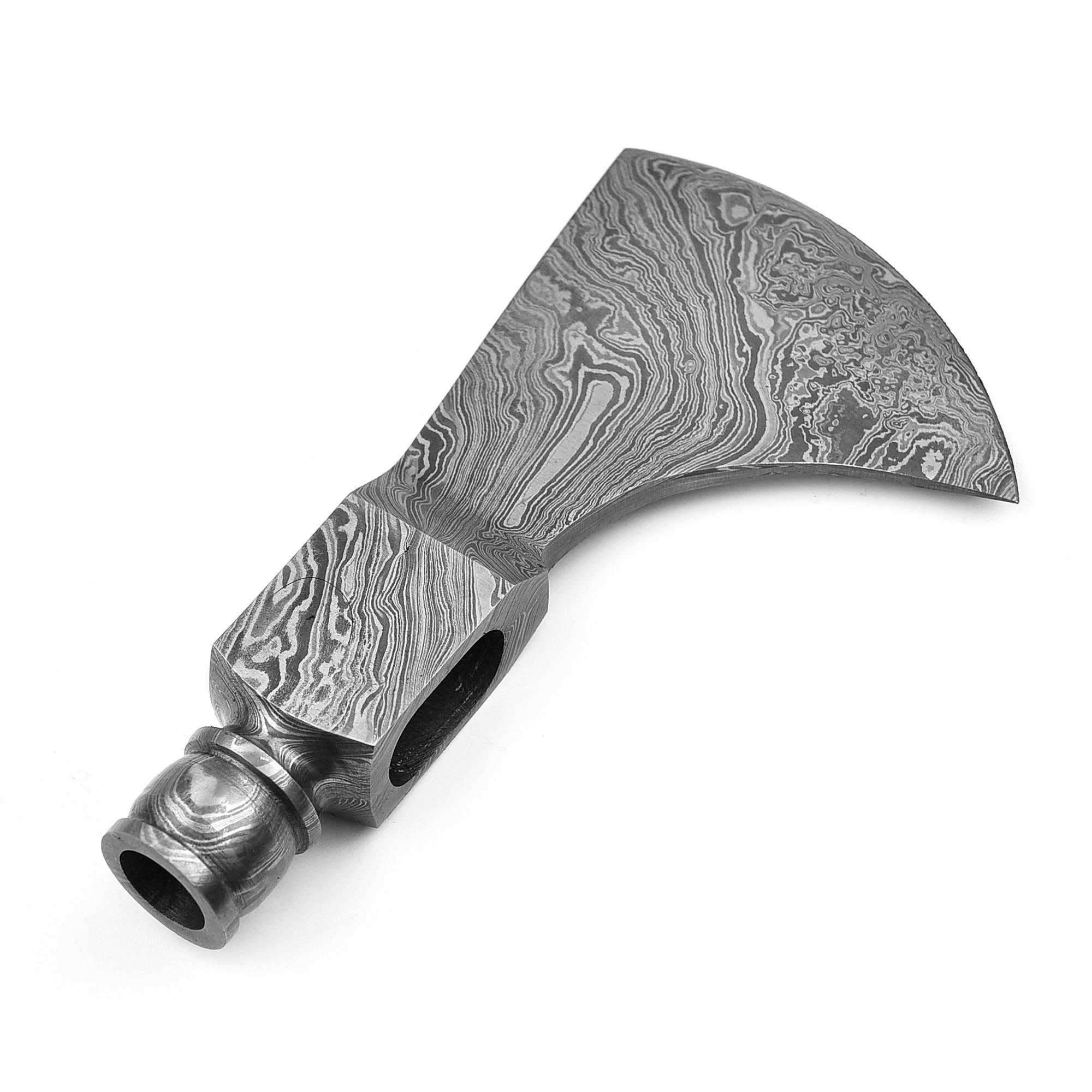 Wholesale Light it Up Damascus Steel Peace Pipe Axe Head | Build Your Own Ceremonial Pipe Axe - Bulk High Quality and Affordable image
