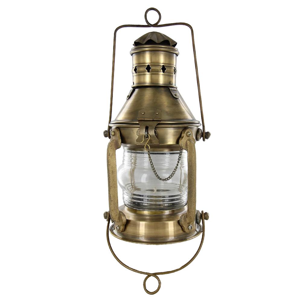 Merchant Vessel Antique Brass Anchor Lantern image