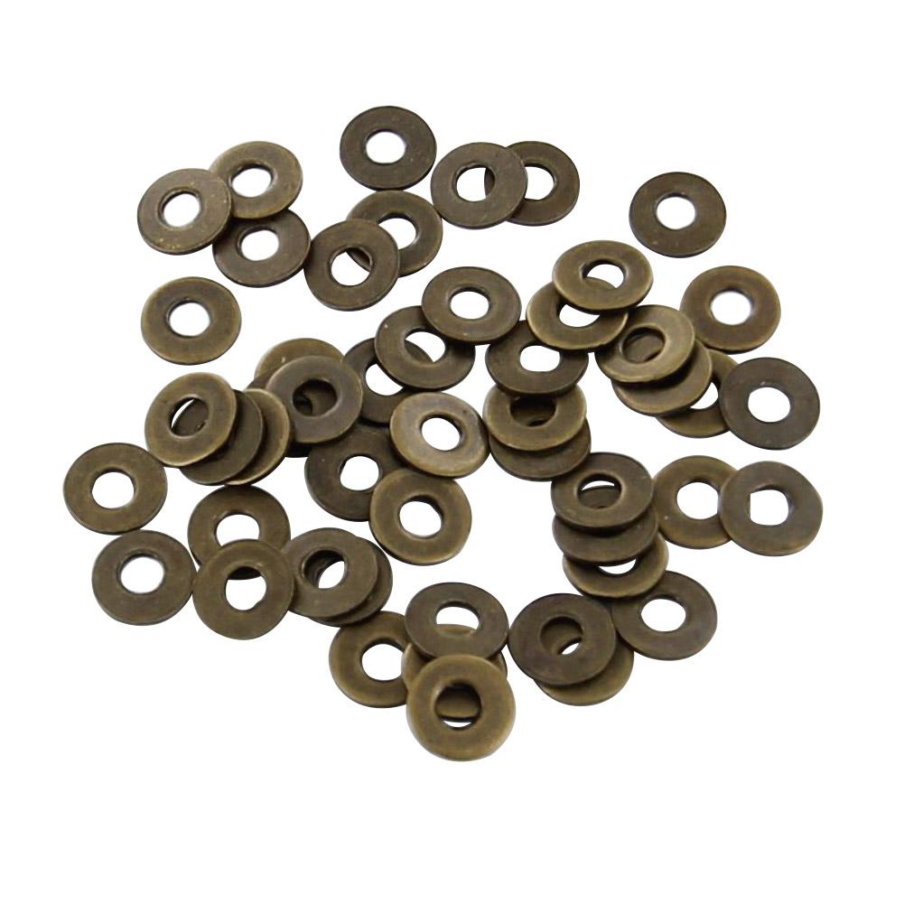 Loose 50 Piece Brass Washers Antiqued image