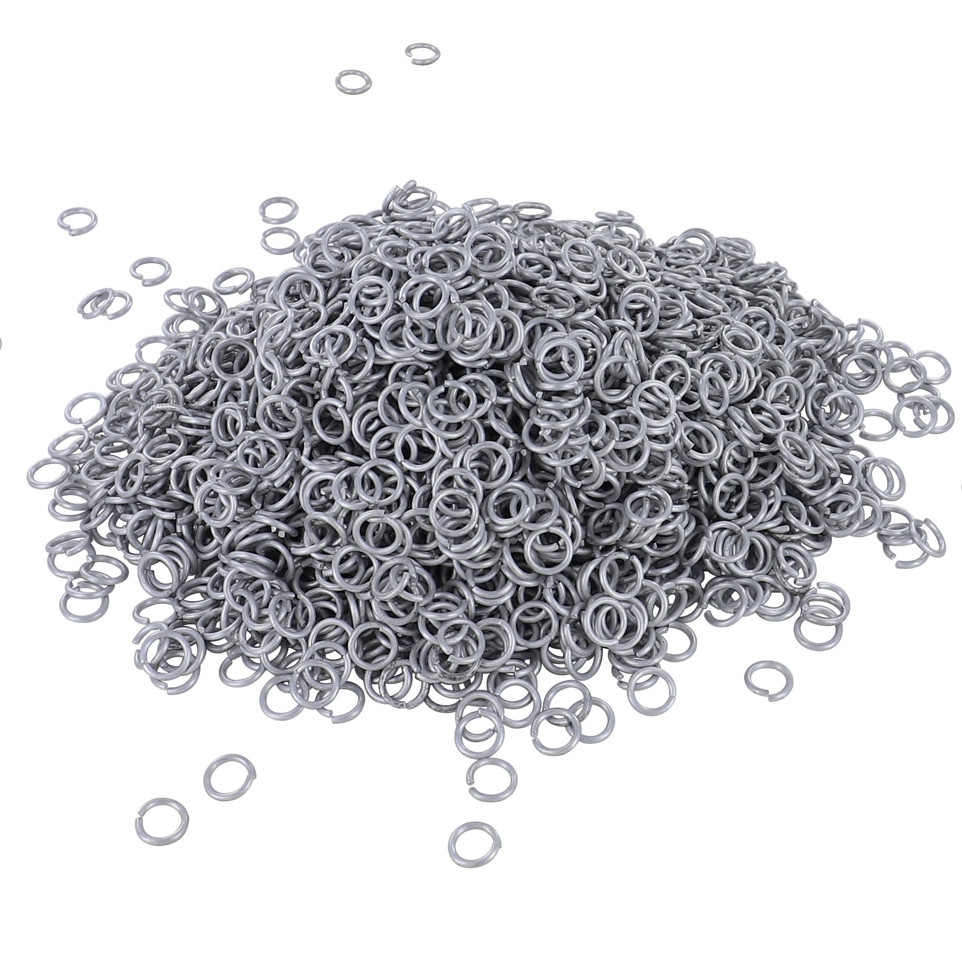 1 LB Bright Aluminum Chain Mail Jump Rings image