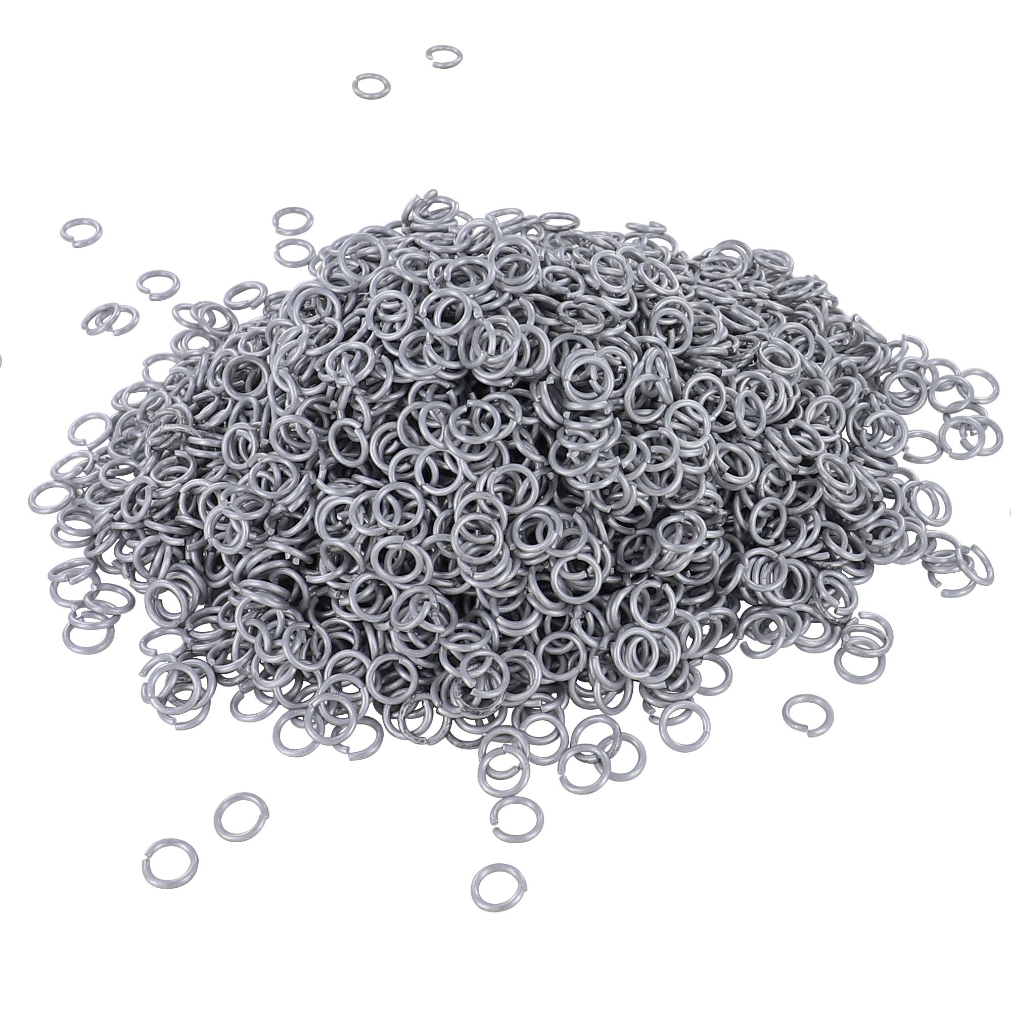 1 LB Bright Aluminum Chain Mail Jump Rings image