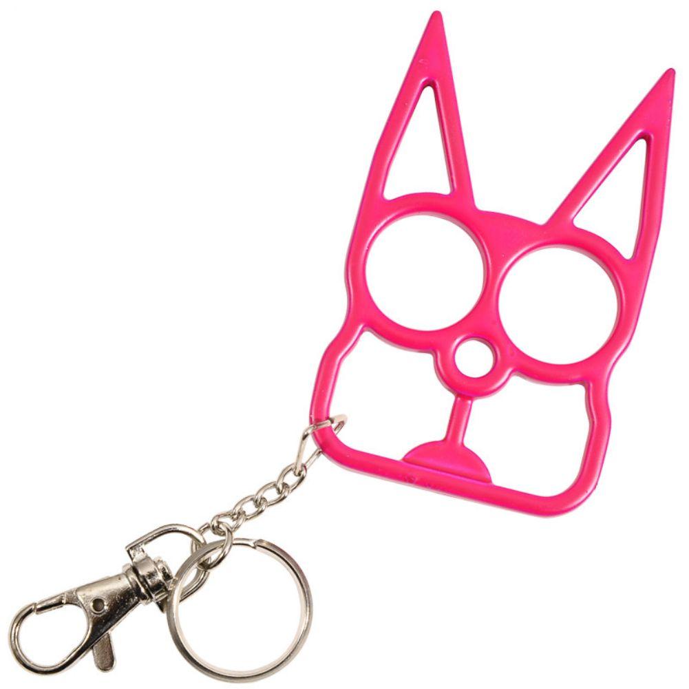 Cat Self Defensive Key Chain Hot Pink image