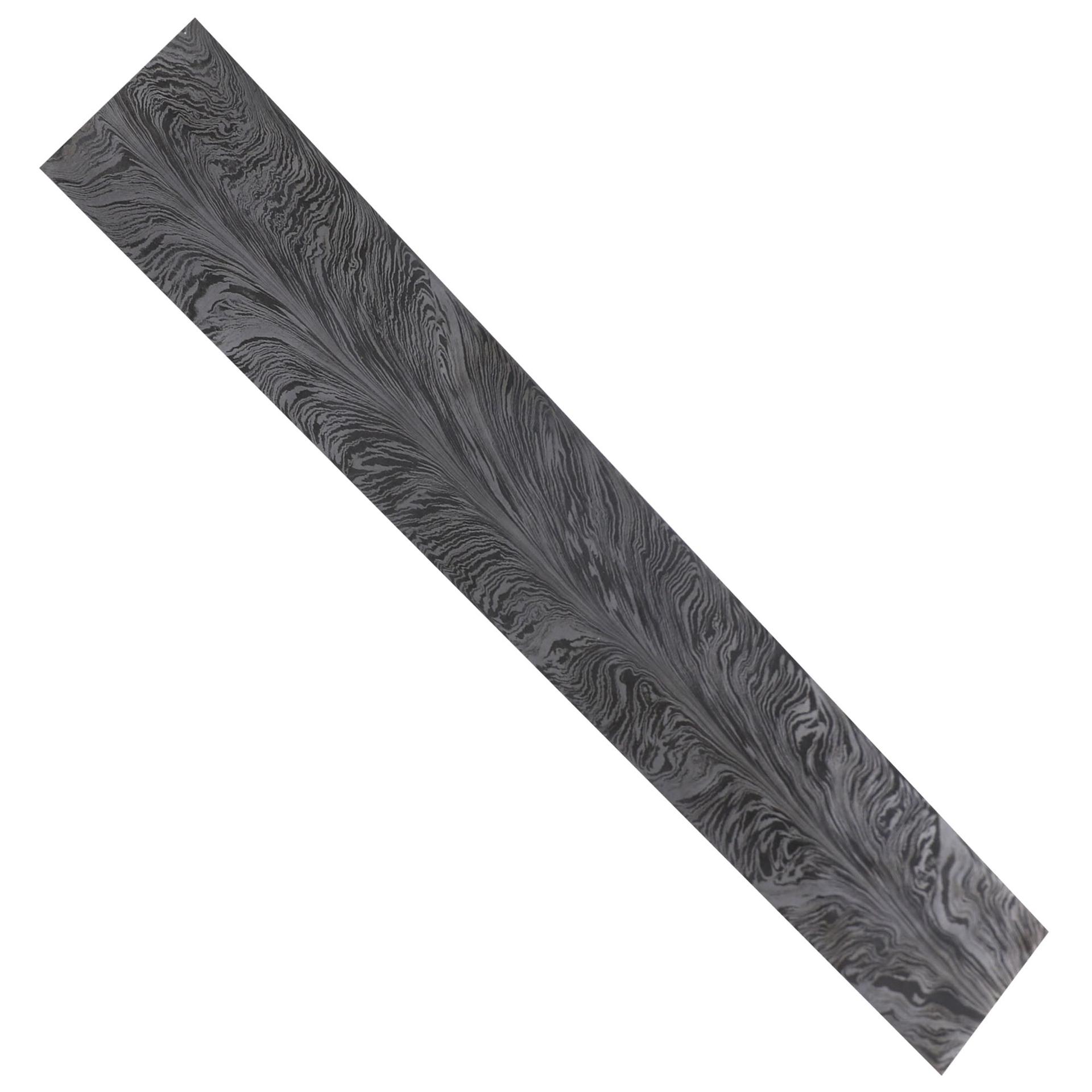 Personal Silhouette Feather Damascus Steel Billet image