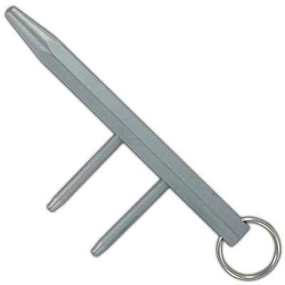 Street Smart Self Defense Kubotan Keychain Silver image