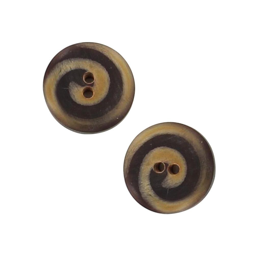 Cosmic Karma Handmade Horn Spiral Button Set image