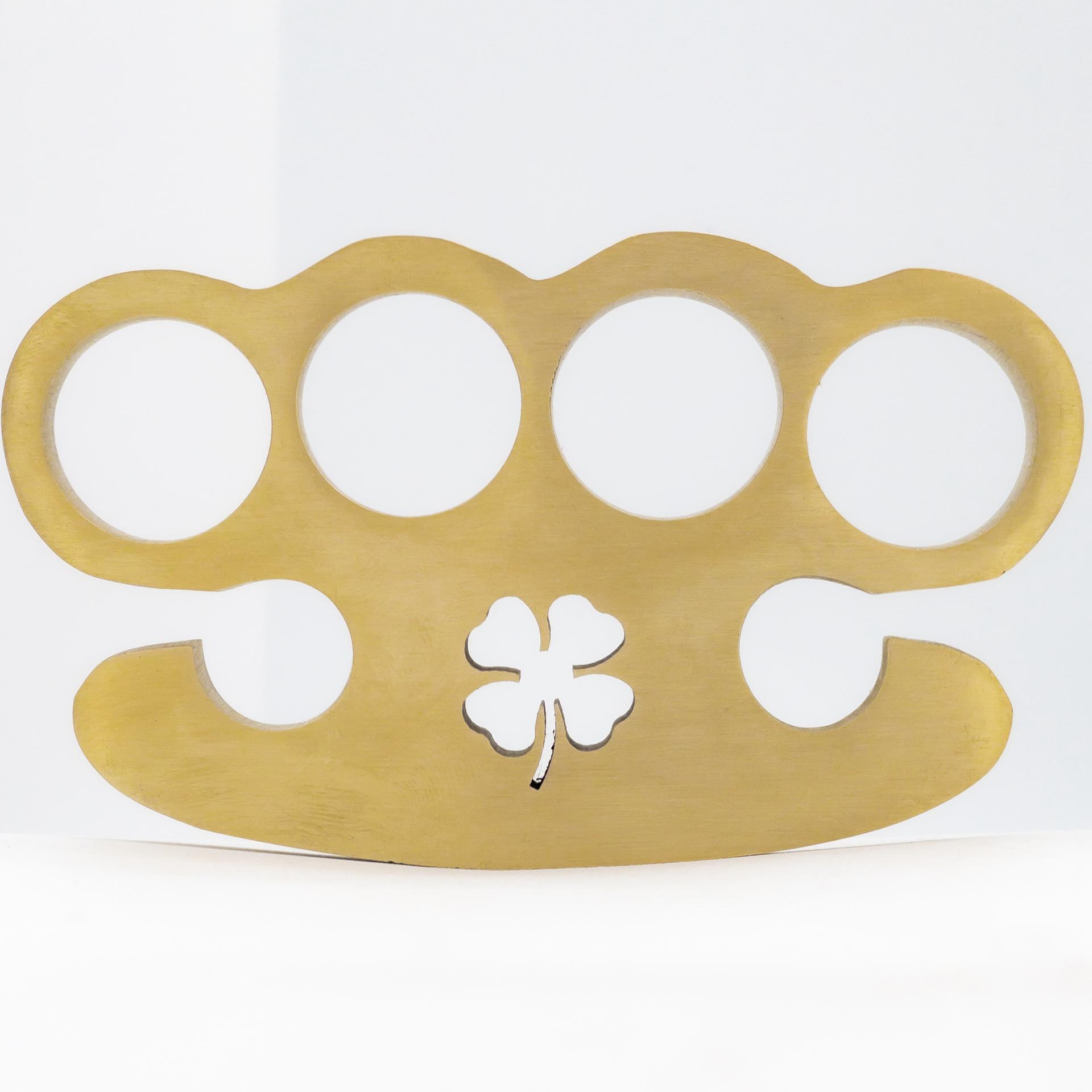 Lucky Charm 100% Pure Brass Knuckle Paper Weight Accessory image