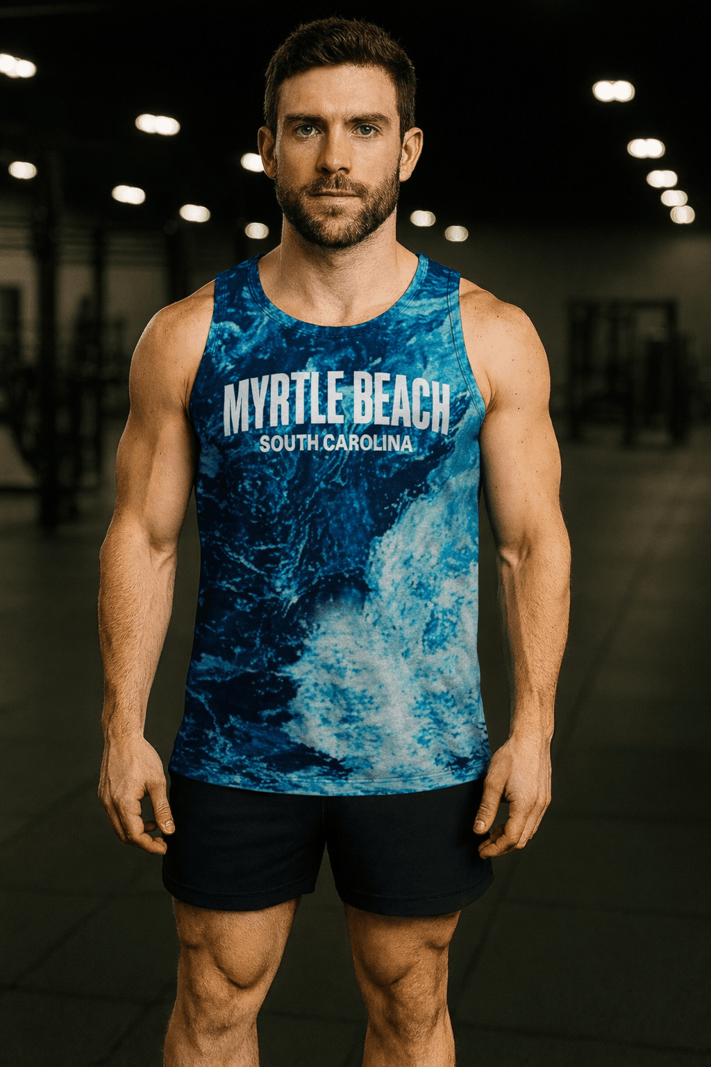 Banana Boat Men's UPF 50+ Printed Performance Tank Top - #10 NAVY image
