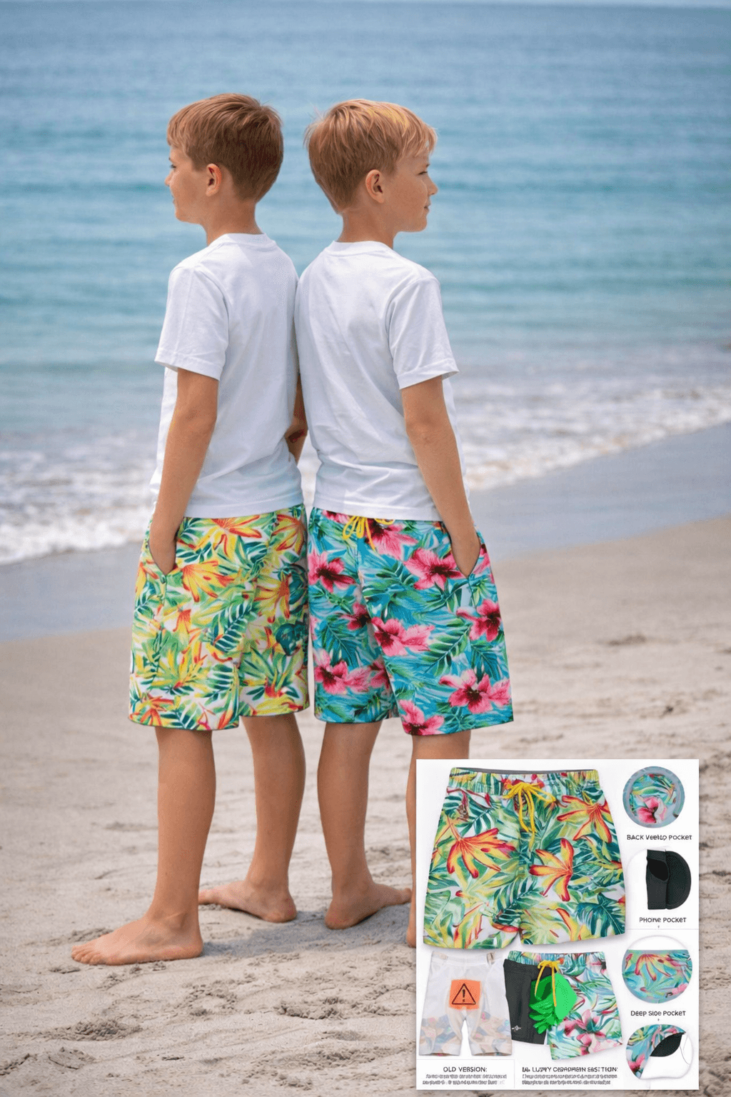 Banana Boat UPF 50+Kids Shorts With Compression Liner - ST PAUL/ANTIBES image