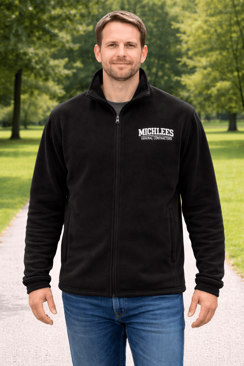 Banana Boat Men's UPF50+ Fleece Full Zip Pollar Jacket - Black image