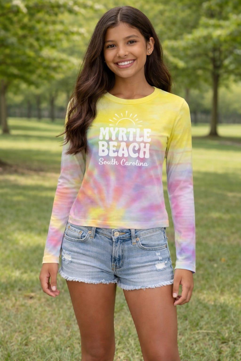 Banana Boat Kids UPF 50+ Long Sleeve Performance Tie Dye Tee - COLOR 6 image
