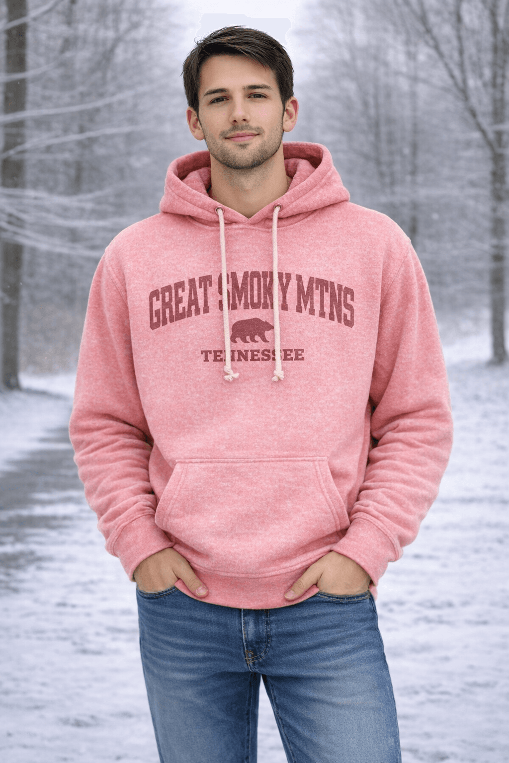Basix of America Pullover Nantucket Hooded Sweatshirt - SOFT CORAL image