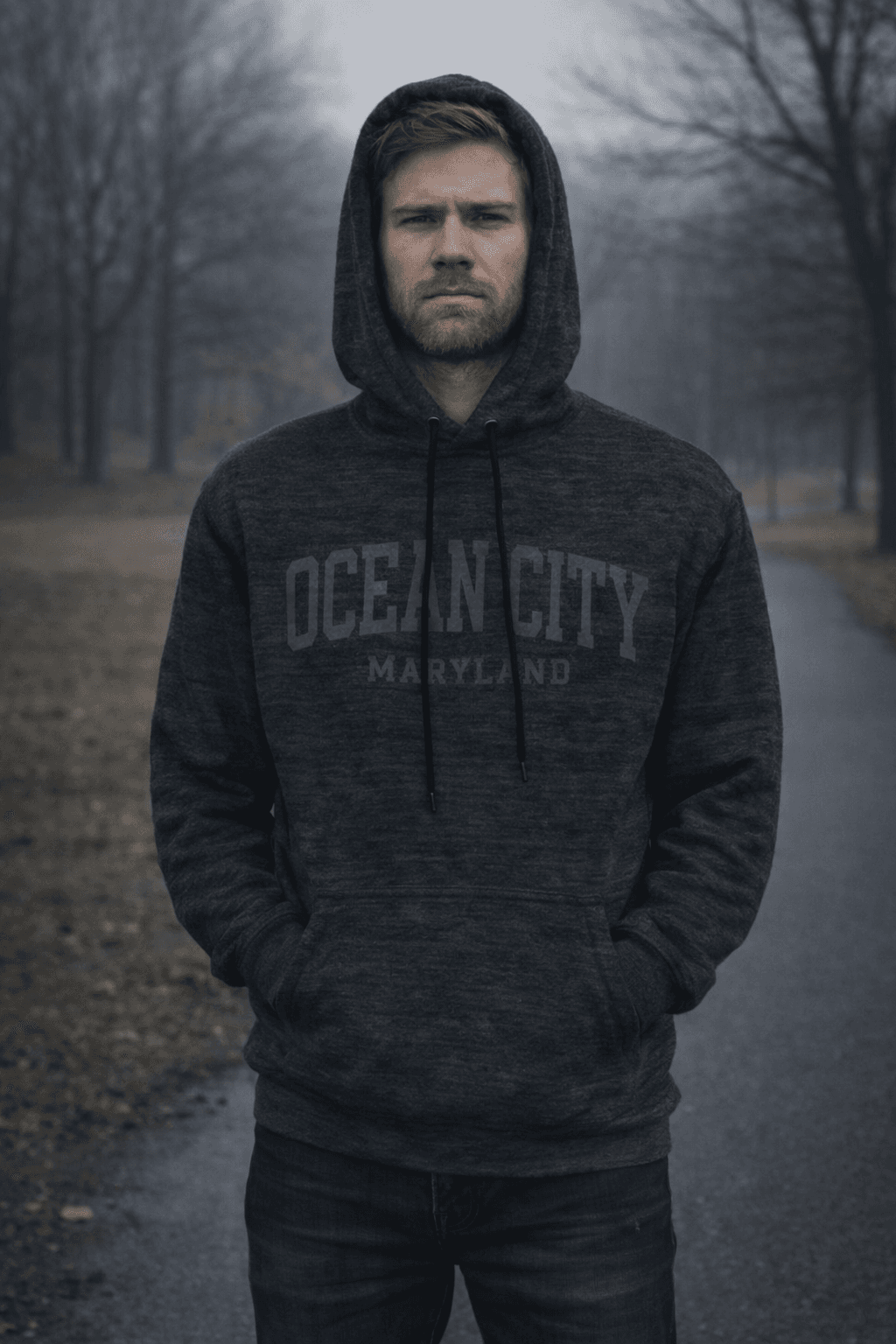Basix of America Men's Performance Pullover Hooded Space Fabrics - SPACE BLACK image