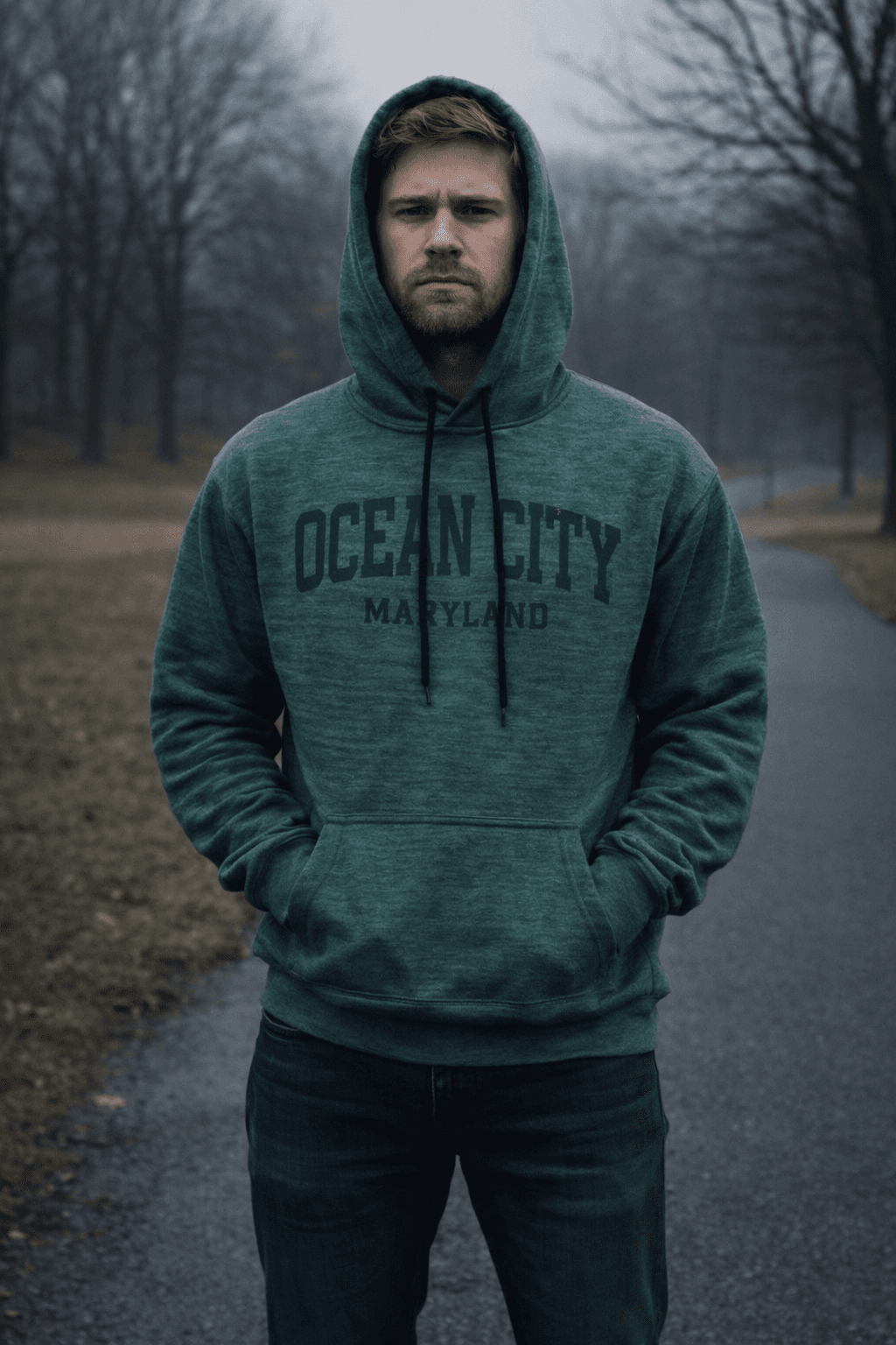 Basix of America Men's Performance Pullover Hooded Space Fabrics - SPACE GREEN image