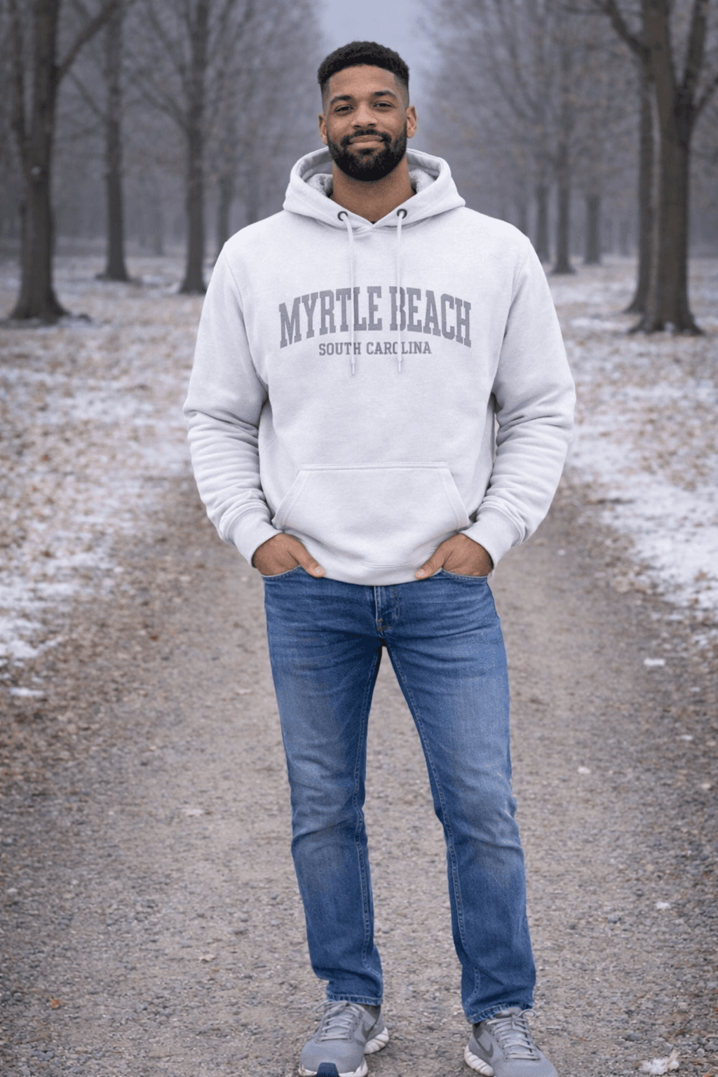 Basix of America Soft Multon Hooded Pullover Sweatshirt - White