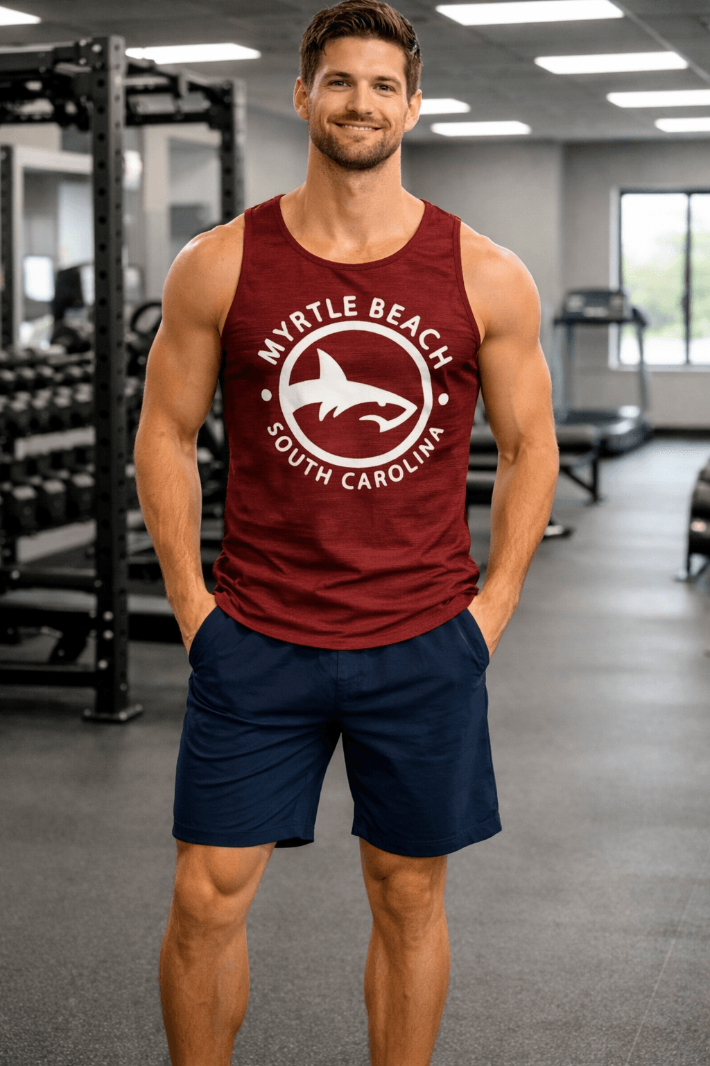 Banana Boat Men's UPF 50+ Performance Tank Top - SPACE BURGANDY image