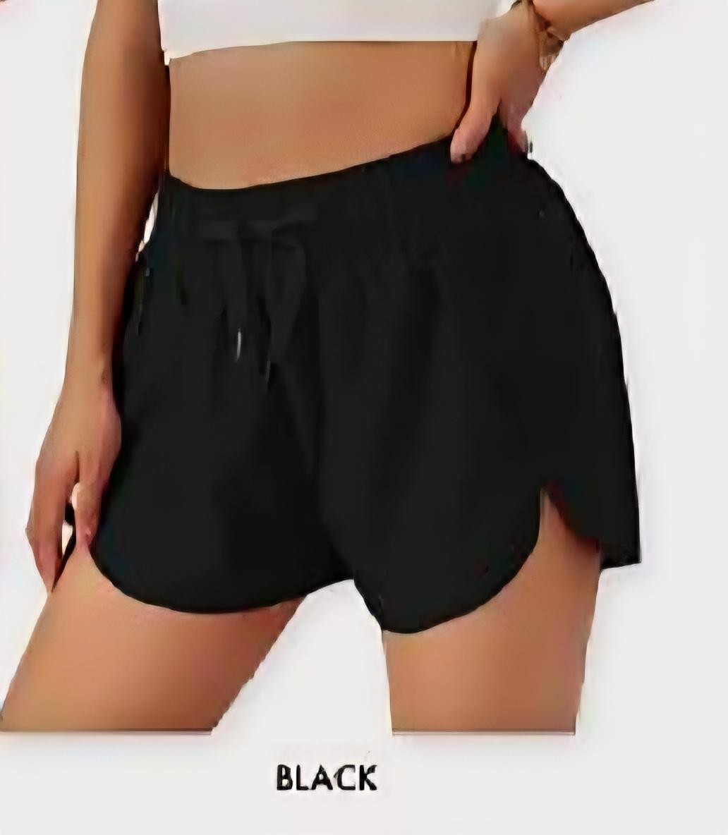Banana Boat upf50+ Flowy Workout Shorts for lady Gym Yoga Running - Black image