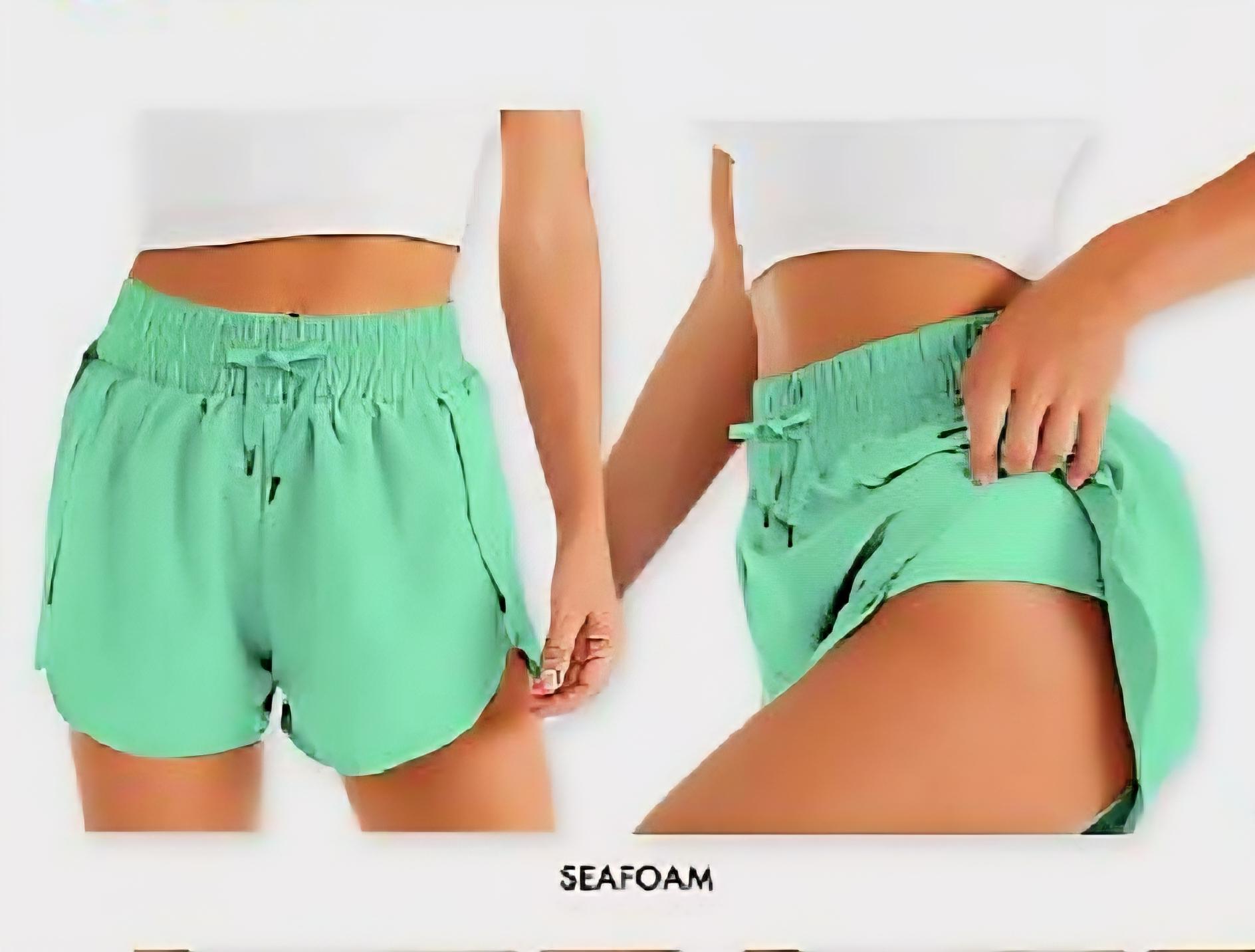 Banana Boat upf50+ Flowy Workout Shorts for lady Gym Yoga Running - SEAFOAM image