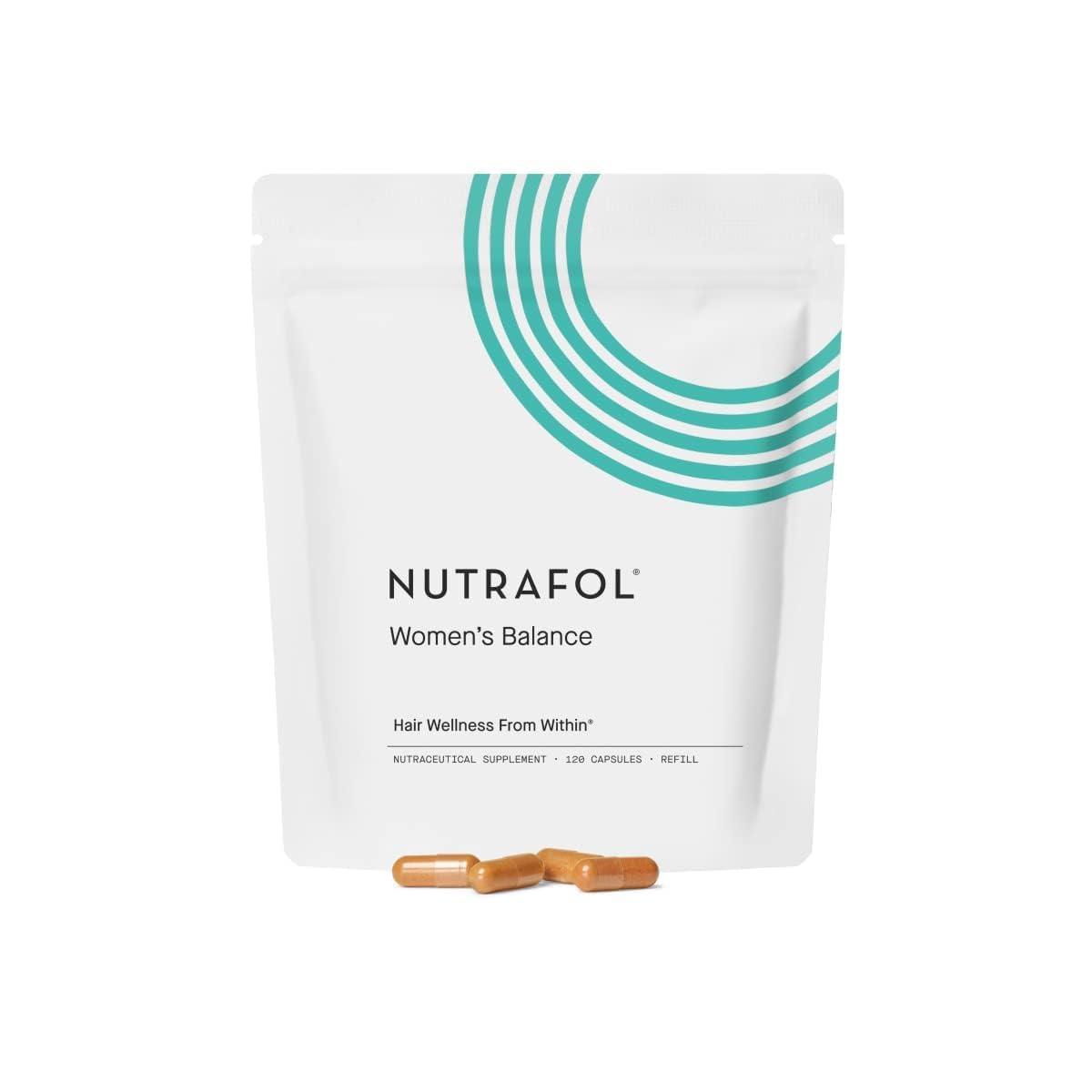 Nutrafol Women’s Balance Hair Growth Supplements, Ages 45 and Up, Clinically Proven for Visibly Thicker Hair and Scalp Coverage in 3-6 Months, Dermatologist Recommended – 1 Month Supply Refill Pouch image