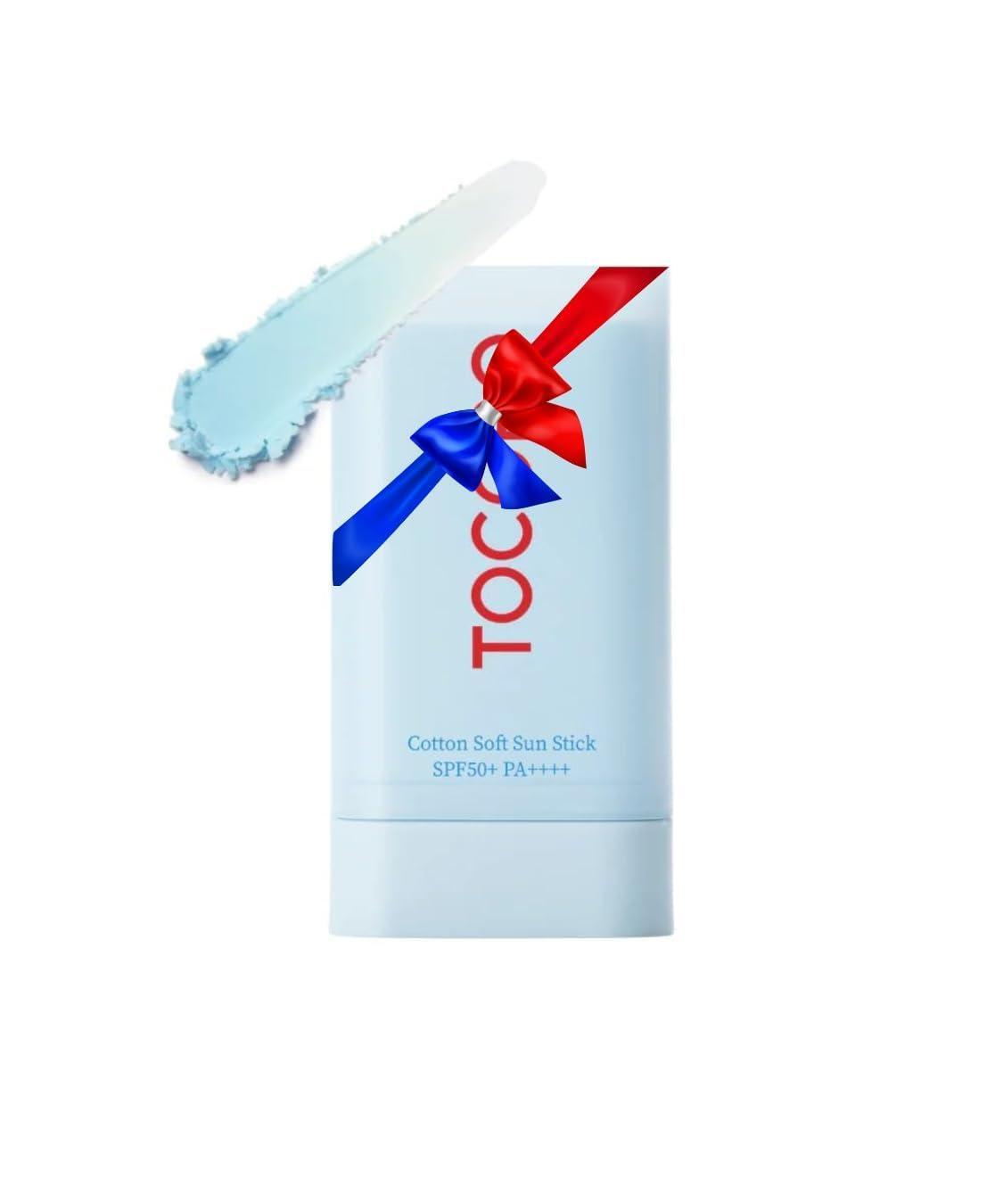 𝓣𝓸𝓬𝓸𝓫𝓸 Cotton Soft Sun Stick SPF50+ PA++++ – 19g – Lightweight Sunscreen Stick for Face | 𝓣𝓸𝓬𝓸𝓫𝓸 𝓢𝓾𝓷𝓼𝓬𝓻𝓮𝓮𝓷 𝓼𝓽𝓲𝓬𝓴 | Hydrating Formula | Korean Sunscreen image