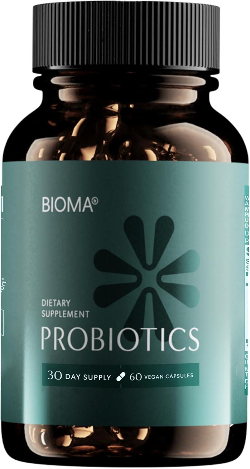 BIOMA Probiotics – Digestive Health Probiotic – Gut Support for Men & Women with Xylooligosaccharides, Tributyrin & Bifidobacterium – Vegan & Gluten Free – 60 Delayed-Release Capsules (30-Day Supply) image